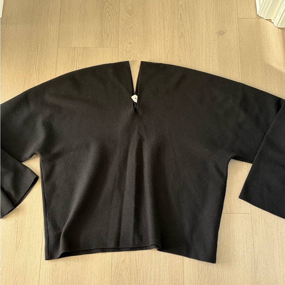 arket Black V-Neck Sweater